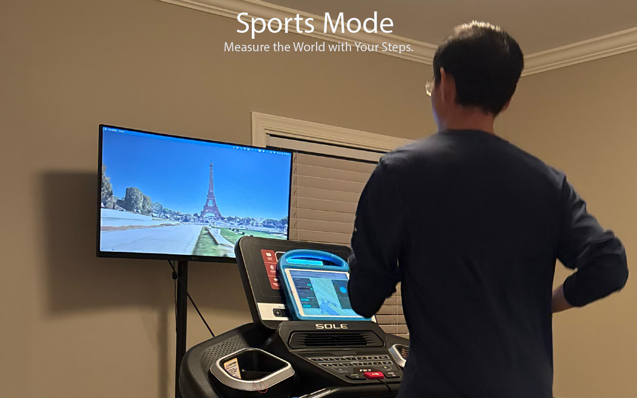 EarthGuide3D Sports Mode in use during an exploration